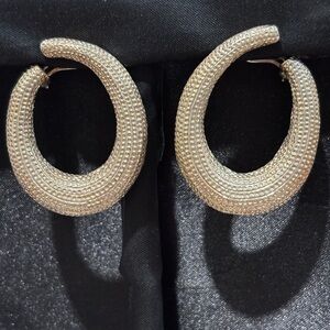 Tiffany & Co. clip sliver hoop earrings